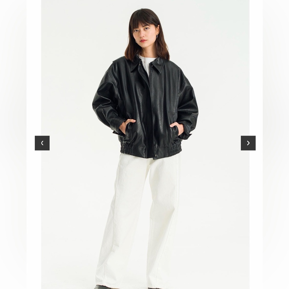 OLIVE Clothing - Marlowe Faux Leather Bomber